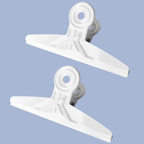 Coideal Extra Large Bulldog Clips White - 2 PCS 20cm Jumbo XL Bull Binder Paper Clip Clamps for Office