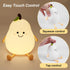 LVOERTUIG Cute Pear USB Rechargeable Nursery Lamp - Multicolor Night Light for Kids' Bedroom Gift