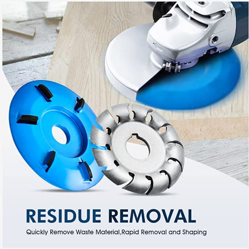 5 Pieces Wood Carving Disc Grinding Wheel Shaping Disc Set (12 Teeth, 6 Teeth, 22 Teeth, 4 1/2)