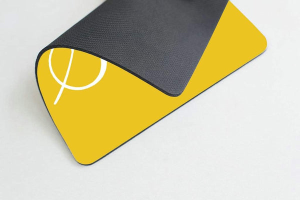 Smile Sunshine Yellow Decorative Mouse Pad - Rectangle Non-Slip Rubber Mousepad 9.5 X 7.9 Inch