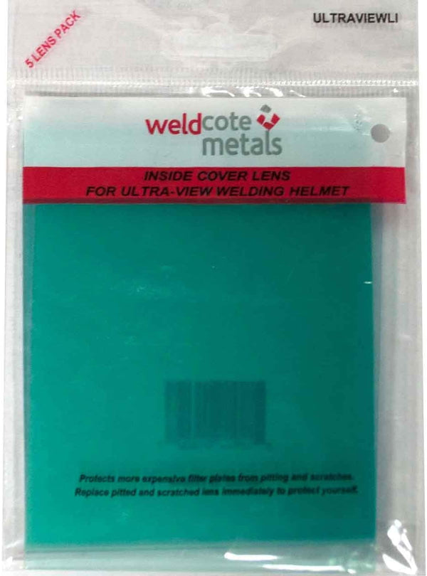Weldcote Metals ULTRAVIEWLI Inside Cover Lens For Ultra-View Helmet Pkg=5