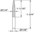 Extreme Spikes Rotary Burr, 1/8" Shaft, Very Coarse - Woodworking Attachment for Dremel, Foredom, DeWalt, Milwaukee. Abrasive Tungsten Carbide (Conical Cylindrical Shape)