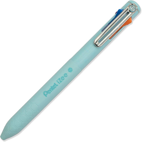 Pentel iZee 4 Colour Ballpoint Pen, Multi Ink, Deep Blue, Deep Violet & Sky Blue Barrels, Pack of 9