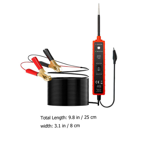 WOONEKY Automotive Circuit Tester Electrical System Diagnostic Tool with Positive Negative Clips Continuity and Light