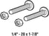 Prime-Line GD 52103 1/4-20 Carriage Bolts and Nuts, Smooth Flat Heads (12 Pack)