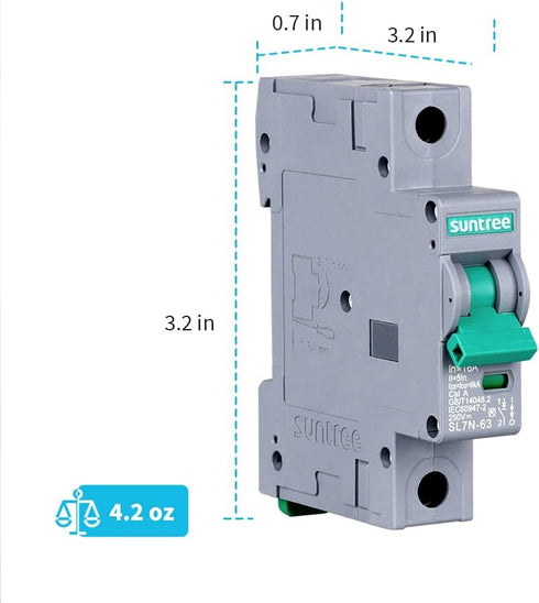 Renogy Suntree 50 Amp Single-Pole DC Circuit Breaker for Off-Grid Solar System, PV Combiner Box, Breaker Box by Renogy