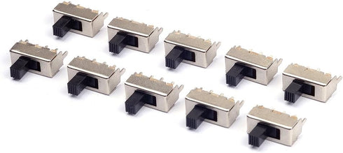 10Pcs 12mm Vertical Slide Switch SPDT 1P2T with 3 Pins PCB Panel for Arduino (Pack of 10)