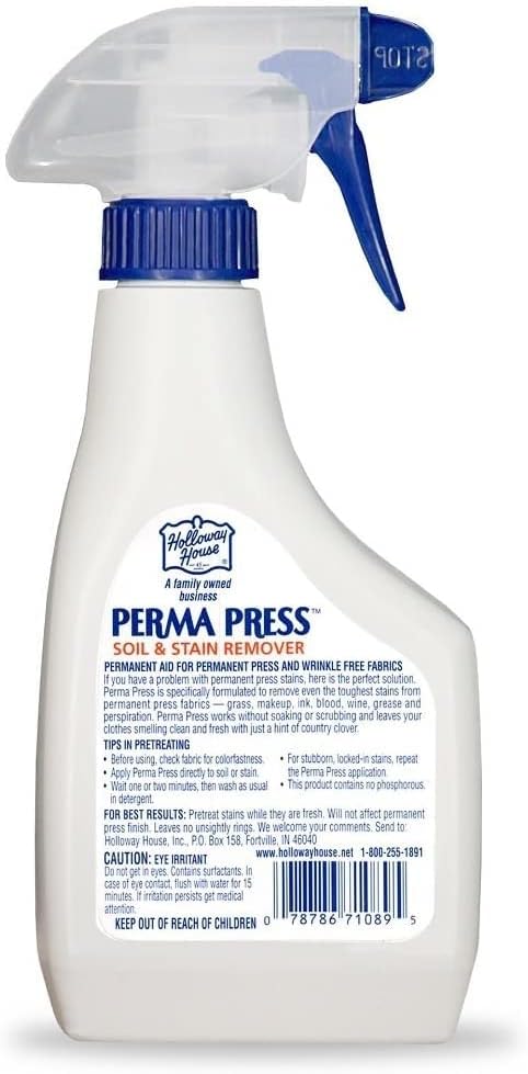16oz Holloway House Perma Press Soil & Stain Remover | Formulated for Heavy-Duty Cleaning Action to Remove Tough Stains