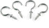 E-outstanding Cup Hook 50PCS, 1-1/4 Inch Self-Tapping Screw-in Ceiling Hanger, Round Open End Eye Bolt Hooks