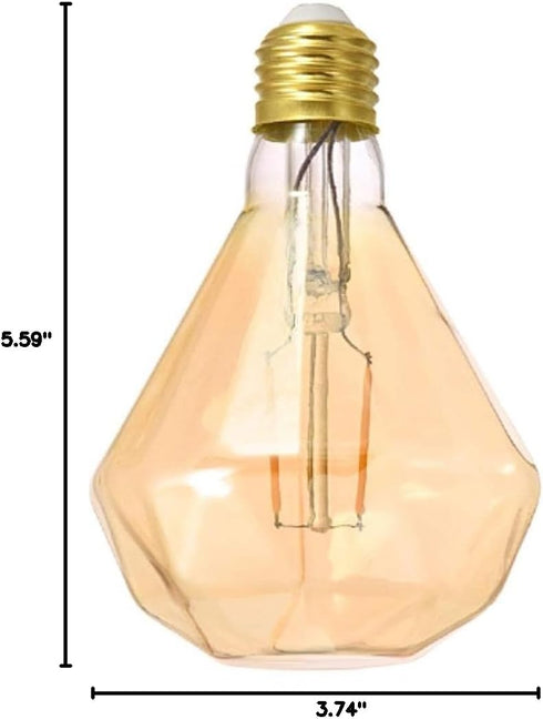 Bulb, 2175K 1 Pack Sylvania LED Vintage Diamond Shaped Light Amber Glow