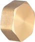 uxcell G3/4 Pipe Fitting Cap - Brass Hex Female Thread Hose Connector for Garden and Outdoor Water Pipes, 4Pcs