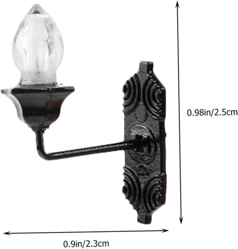1:87 Set 5pcs Homoyoyo Mini Wall Lamp Luminous Micro Landscaping Decor DIY Sand Table Building Light Model Functional