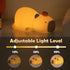 Night Light for Kids, Cute Silicone Lying Flat Capybara Nursery Light for Baby Room and Toddler, Rechargeable LED