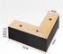 GJHYNT 4 Pack 1in 2in Drawers(Brown,5cm/2in) Wooden Furniture Risers, LShaped Bed Risers, Sofa Feet, Wood Furniture