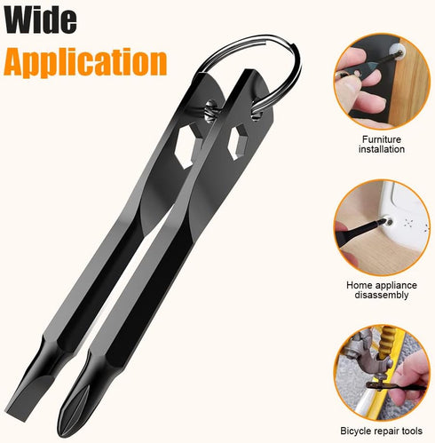 4-in-1 Father's Day Gifts from Daughter Wife Son,KUSONKEY Keychain Screwdriver Tool Gifts Stocking Stuffers for Men