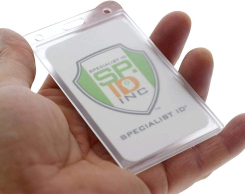Specialist ID SPID-0065 Frosted Vertical Rigid Plastic Badge Holder