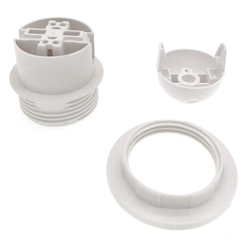 E26 (3, Keyless Medium Base Phenolic Socket,TWDRTDD Industrial Retro US Standard Pendant Lamp Holder with Lampshade