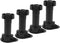 Lurrose 4pcs Adjustable Black Plastic Sofa Legs with Clip Thickened Cabinet Feet