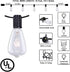 Lights,10Ft Bulb 1 Bulbs)-Black Couah Outdoor Patio String Edison String Lights for Patio Garden Porch Backyard Party