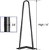 16" 4PCS SMARTSTANDARD Hairpin Furniture Legs, Metal Home DIY Projects for Nightstand, Coffee Table, Desk, etc
