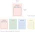 Monolike Memopad Sketch Planning Ver.2 design SET - 4 Packs, 4 Different Designs, 100 Sheets Per Pad, Total 400 Sheets, Note pads, Writing pads