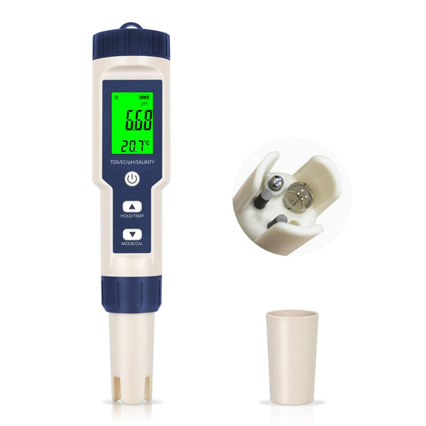 AH-PH+EC Meter for TDS, Salt, and Water Temperature