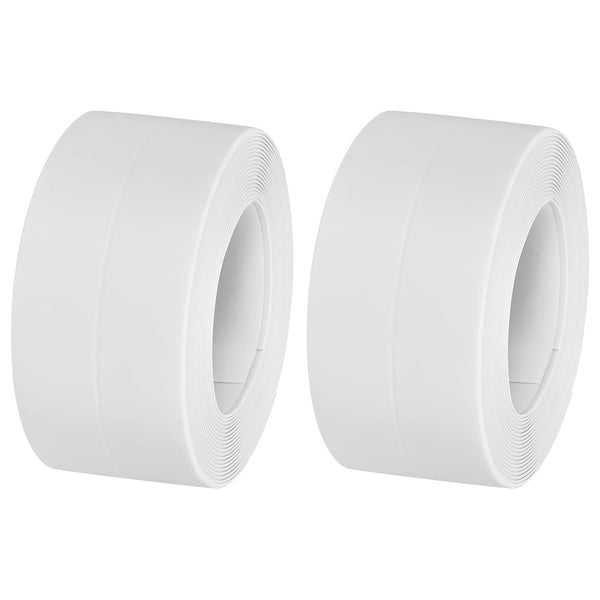 uxcell Waterproof Seal Caulk Strip Tape, 2pcs 10.5 Ft L x 1.5" W PVC Sealing Tape for Kitchen, Bathroom, White