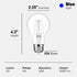 Bulb, 4 A19 Bulbs, 120 Dimmable, E26 2-Pack Maelsrlg Blue Light Watts, Colored LED Filament Clear Glass, Volts, Base