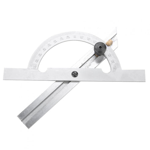 Protractor Angle Finder, 0-180 Degrees Carbon Steel Angle Ruler for Measuring & Gauging Tool in Woodworking