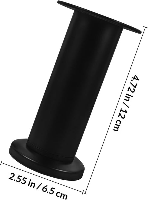 4pcs 12-18cm Toddmomy Adjustable Bed Frame Support Legs, Black Furniture Legs Replacement for Bed Frame Slats Support