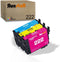 Run Star 3 Pack Remanufactured Ink Cartridge Replacement for Epson 222XL T222XL for Expression XP-5200 WF-2960
