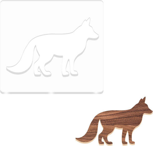 Fox Acrylic Router Templates, Router Templates for Woodworking, 5mm Thick Router Inlay