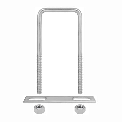 4 Sets 304 Stainless Steel Square U-Bolts, 3.15" Inner Width with Nuts for Trailer Accessories