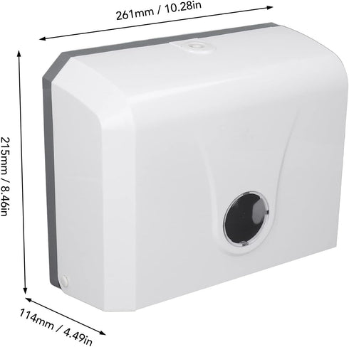 MUNEFE Paper Towel Dispenser, Wall Mount Tissue Dispensers, Wall Mount ABS Paper Towel Holder for Lounges Toilet