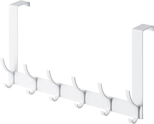 BOOMIBOO Over The Door Hooks, Sturdy Towel Rack with 12 Hooks for Bathroom, Bedroom, and Kitchen Use.