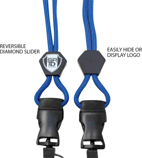 Specialist ID Vertical Top Load Badge Holder, Hard Plastic with Heavy Duty Breakaway Lanyard, Royal Blue