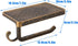 Vintage Toilet Paper Holder with Shelf,Aluminum Tissue Roll Wall Mounted,Toilet Shelf for Bathroom Accessories Mount
