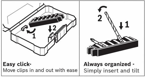 BOSCH SDMS24 24-Piece Custom Case System Set for Assorted Impact Tough Screwdriving Applications