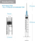 30 Pack 3ml Disposable Syringe with 23Ga 1.0 Inch Needle, Luer Lock Lab Supplies