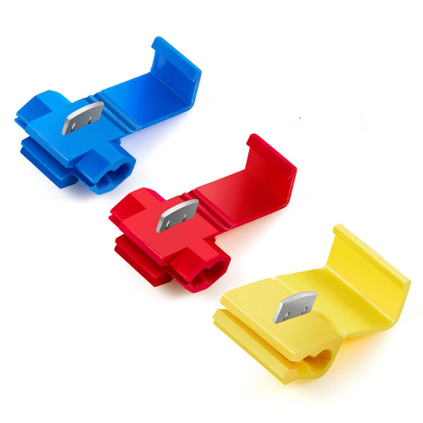 Chanzon 140pcs Quick Splice Wire Connectors Snap Kit for 22-10AWG Gauge, Red Blue Yellow Solderless Electrical Joiner