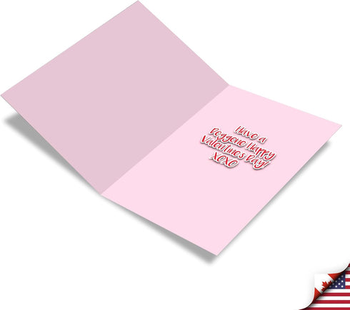 NobleWorks Funny Valentine's Day Card - Animal Love, Cute Valentines Card with Envelope - Great Big Pug