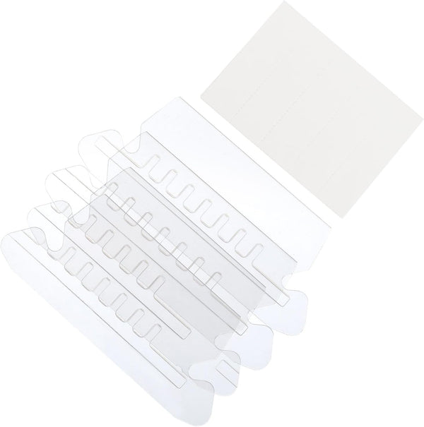 PATIKIL 3 Inch File Folder Labels, 50pcs Clear Plastic Tabs with Inserts for Quick Identification Organizer