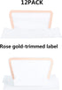Y YOMA 12 Pack Rose Gold Hanging File Folders - Letter Size Decorative Folder Organizer with Adjustable Tabs