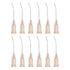 12pcs Blunt Tip Dispensing Needles, 26 Gauge 1" Angled Tips for Oil or Glue Applicator, Light Yellow