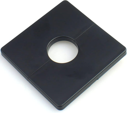 FDXGYH 2 Pcs 1.0 Inch ABS Wall Split Flange Self-Adhesive Tape Square Escutcheon Plate Cover for Faucet Decoration