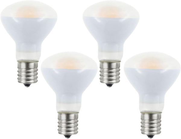 E17 R14 LED Bulb, 4W (40W Equivalent) Mini Reflector Floodlight, E17 Base, Soft White 3000K, 4 Pack