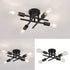 4 E26 ZGLAOJT Semi Flush Mount Light Ceiling Light Matte Black with Base Modern Chandelier for Farmhouse Kitchen Dining