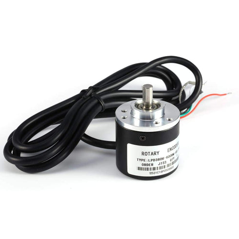 Rotary Encoder, 600P/R Photoelectric Incremental Rotary Encoder 5V-24V AB 2-Phases Wide Voltage Power