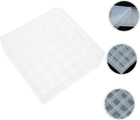 Mobestech Plastic Storage Box, 5.59X5.59X1.97 inches, Sample Vial Case, Labs Storage Case, Portable, 1.0 Count by Mobestech