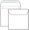 Bright White Square Envelopes with Self Seal - 6" x 6" - Thick 70lb Text - 40 Envelope Pack by Desktop Publishing Supplies